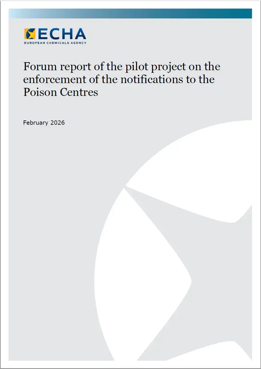 Rapporto ECHA applicazione delle notifiche ai Centri Antiveleni